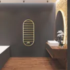 Ngrohëse peshqirësh me dizajn “Tutto Tondo Slim” në çelik Prodhuar në Itali - E lëmuar Viadurini