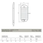 Ngrohëse peshqirësh me dizajn “Tutto Tondo Slim” në çelik Prodhuar në Itali - E lëmuar Viadurini