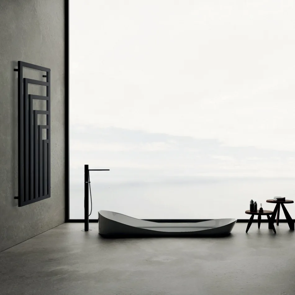 Ngrohëse peshqirësh elektrik çeliku me dizajn modern Prodhuar në Itali - Potentia Viadurini