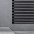 Ngrohëse elektrike për peshqirë në çelik me finiturë të zezë Jet Prodhuar në Itali - Brownies Viadurini