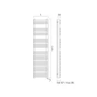 Ngrohëse elektrike për peshqirë në Finish çelik Saten Made in Italy - Peel Viadurini