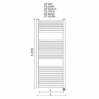 Ngrohës elektrik për peshqir për projektin vertikal të banjës në çelik 300 W - Italo Viadurini