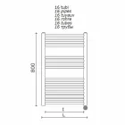 Ngrohës elektrik për peshqir për projektin vertikal të banjës në çelik 300 W - Italo Viadurini