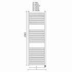 Ngrohës elektrik për peshqir për projektin vertikal të banjës në çelik 300 W - Italo Viadurini