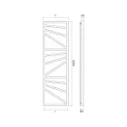 Ngrohëse peshqirësh hidraulike me elemente katrore Prodhuar në Itali - Bajame Viadurini