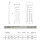 Ngrohëse peshqirësh hidraulik çeliku me dizajn modern Prodhuar në Itali - Potentia Viadurini