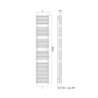 Ngrohëse hidraulike për peshqirë në Finish prej alumini prej çeliku Prodhuar në Itali - Brioches Viadurini