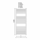 Ngrohës për montimin e murit në mur për ngrohje për banjë, 2 Madhësi 391 W - Italo Viadurini