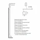 Ngrohës për montimin e murit në mur për ngrohje për banjë, 2 Madhësi 391 W - Italo Viadurini