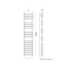 Ngrohëse peshqirësh e përzier me 4 seri elementësh horizontale Prodhuar në Itali - Meringë Viadurini
