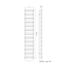 Ngrohëse peshqirësh e përzier me elemente horizontale Prodhuar në Itali - Amaretti Viadurini