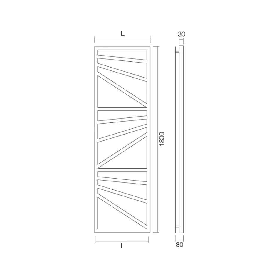 Ngrohëse peshqirësh të përzier me elemente katrore Prodhuar në Itali - Bajame Viadurini