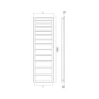 Ngrohëse peshqirësh të përzier me vija të thjeshta në çelik Prodhuar në Itali - Fëstëk Viadurini