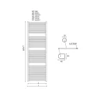 Ngrohëse e vetme hidraulike e peshqirëve në ndryshk çeliku të karbonit Prodhuar në Itali - Alan Viadurini