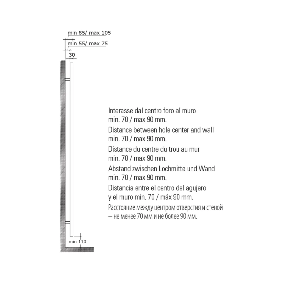 Ngrohëse e vetme hidraulike e peshqirëve në ndryshk çeliku të karbonit Prodhuar në Itali - Alan Viadurini