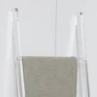 Mbajtëse për peshqirë banjoje akrilik transparente me kristal - Smart Viadurini