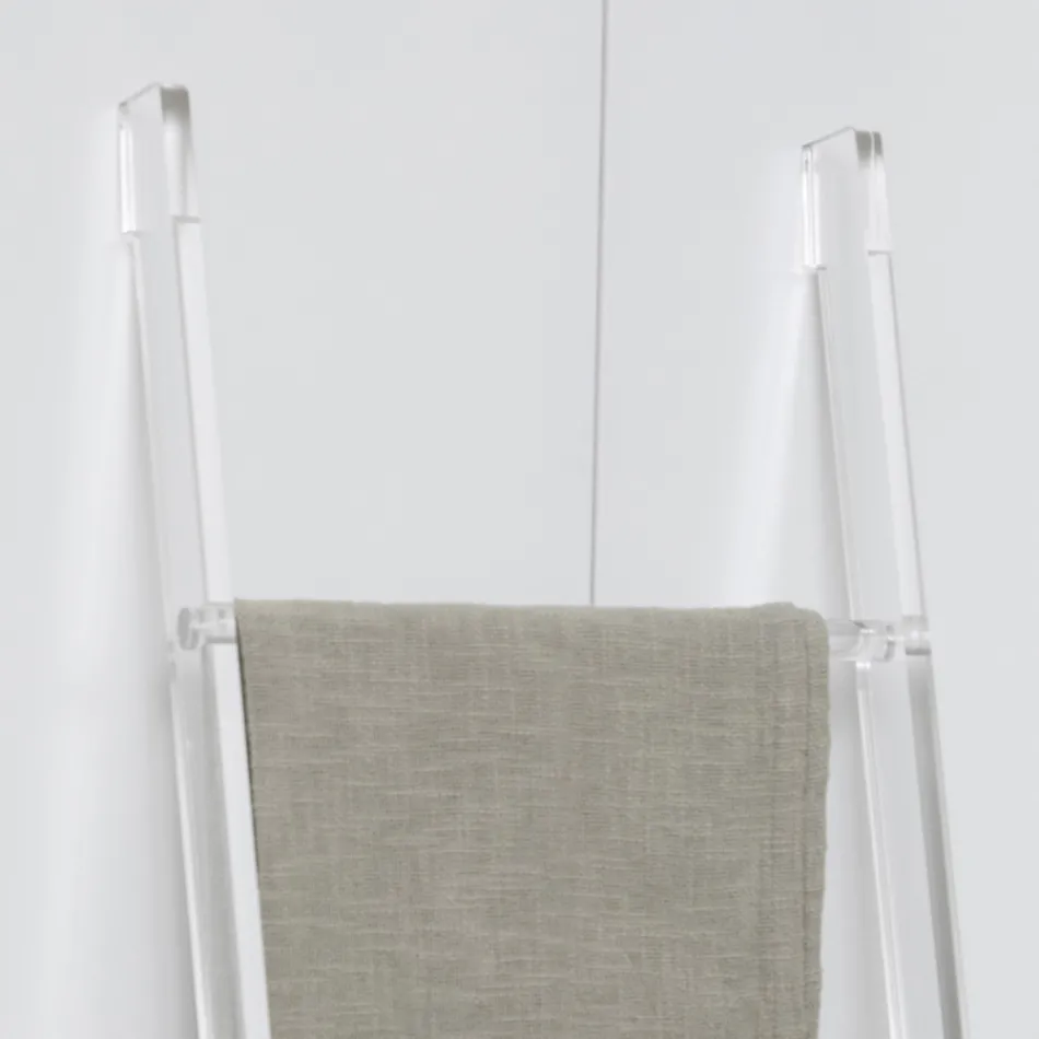 Mbajtëse për peshqirë banjoje akrilik transparente me kristal - Smart Viadurini