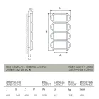 Shkallë ngrohëse elektrike për peshqirë Çelik me ngjyrë të rrumbullakët Prodhuar në Itali - Zinxhirë Viadurini