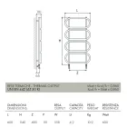 Shkallë ngrohëse hidraulike çeliku me ngjyrë të rrumbullakët Prodhuar në Itali - Zinxhirë Viadurini
