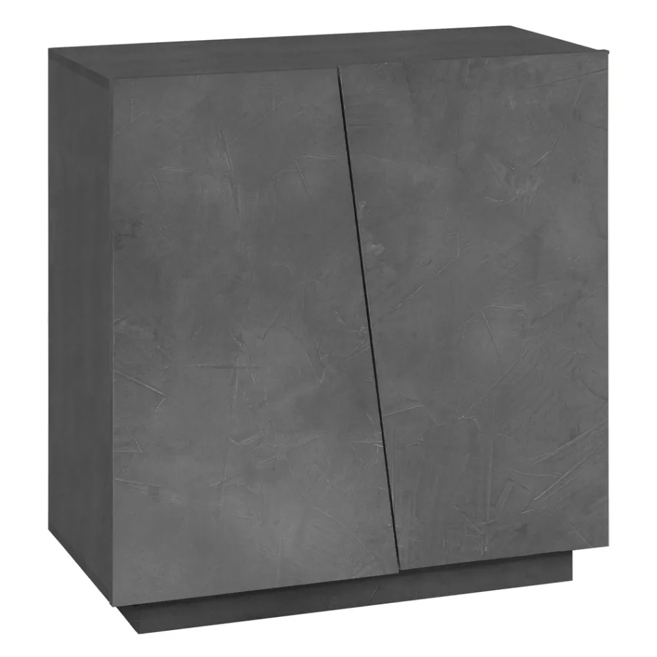 Kabineti këpucësh me 2 dyer në dru melamine të bardhë ose rrasa të qëndrueshme - Joris Viadurini