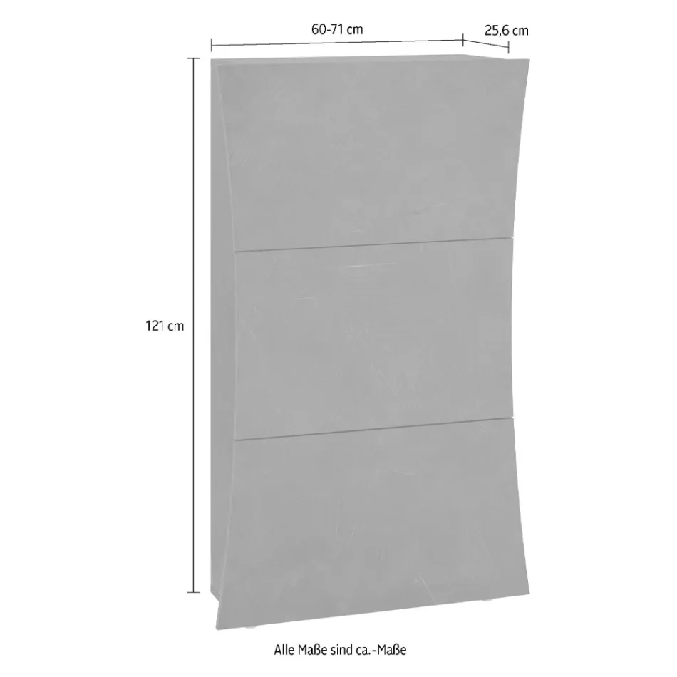 Dollap këpucësh me 3 dyer në dru me llak të bardhë me shkëlqim - Sabine Viadurini