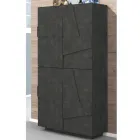 Raft këpucësh të larta ose të ulëta në dizajn të qëndrueshëm druri me 2 ose 4 dyer - Fjona Viadurini