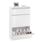 Dollap këpucësh me 3 dyer të bardha ose antracit me dizajn të qëndrueshëm prej druri - Emanuelito Viadurini