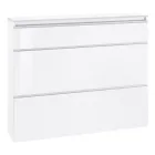 Dollap këpucësh me 3 dyer të bardha ose antracit me dizajn të qëndrueshëm prej druri - Emanuelito Viadurini