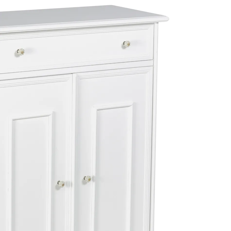 Këpucë me 1 sirtar dhe 2 dyer druri Made in Italy - Lasa Viadurini