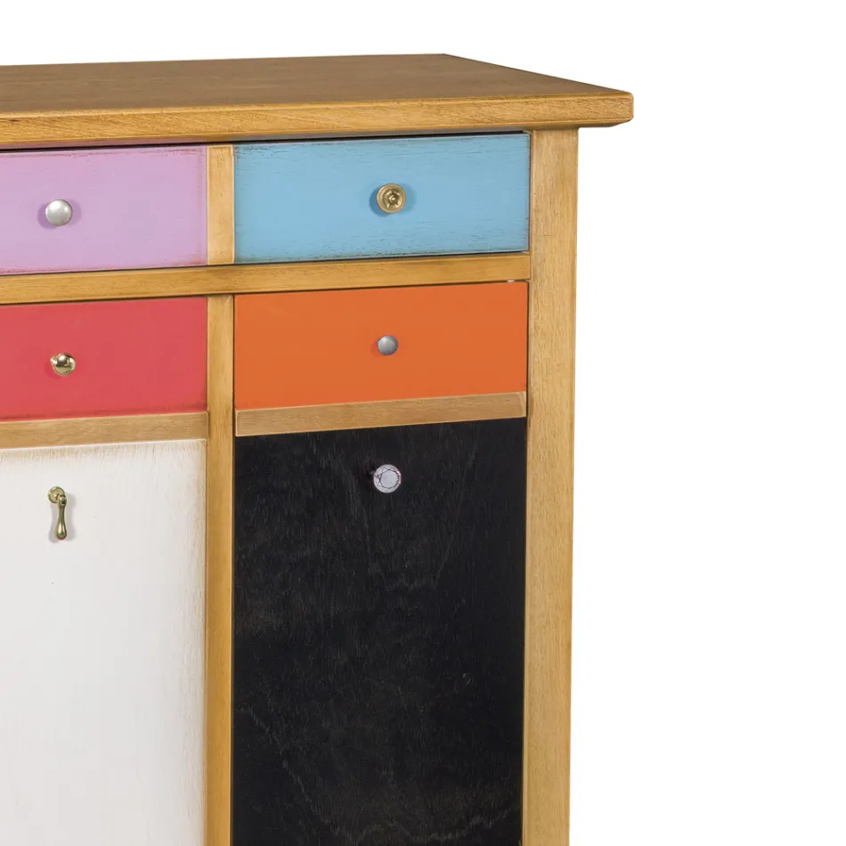 Raft këpucësh me sirtarë të gjitha ngjyrave dhe doreza të ndryshme Made in Italy - Mitra Viadurini