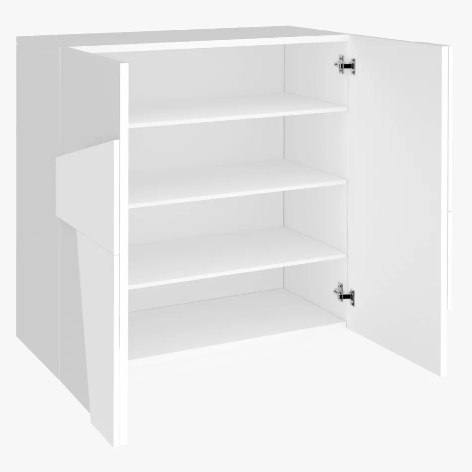 Dollap Këpucësh Indoor me 2 Dyer Melamine Prodhuar në Itali - Naditza Viadurini