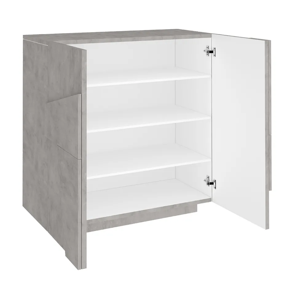 Dollap Këpucësh Indoor me 2 Dyer Melamine Prodhuar në Itali - Naditza Viadurini