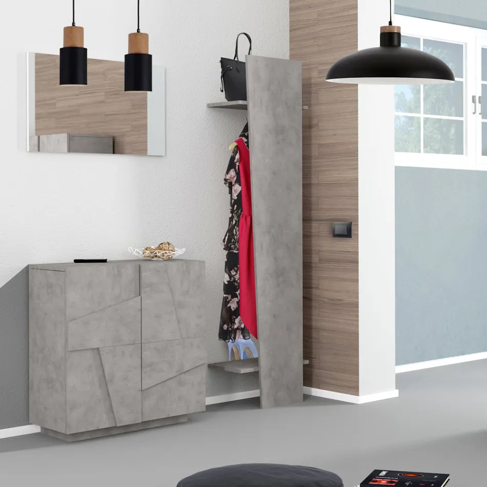 Dollap Këpucësh Indoor me 2 Dyer Melamine Prodhuar në Itali - Naditza Viadurini