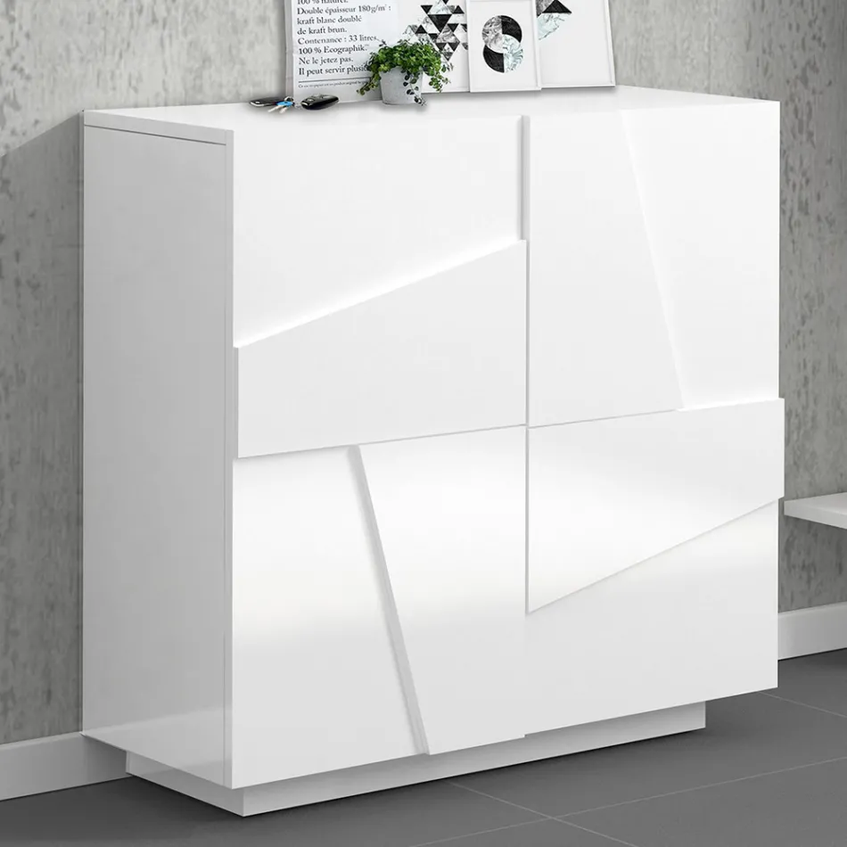 Dollap Këpucësh Indoor me 2 Dyer Melamine Prodhuar në Itali - Naditza Viadurini