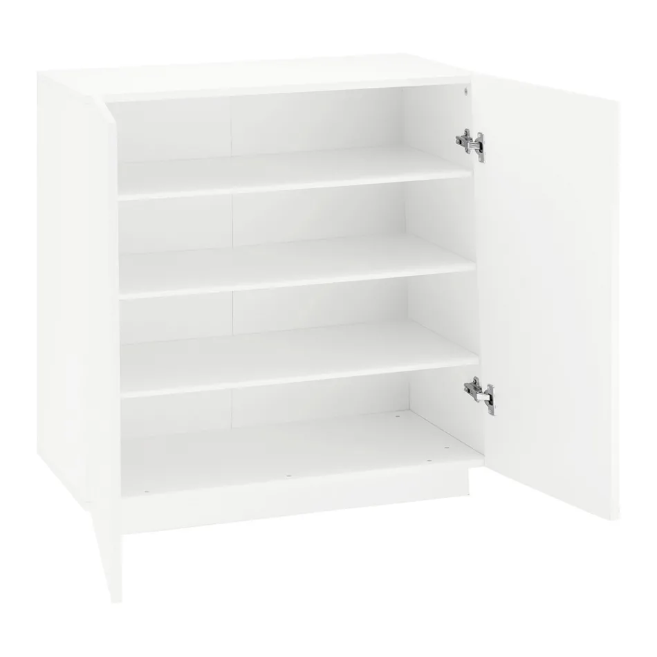 Kabineti Këpucësh për Sallon me 2 Dyer në Melamine Prodhuar në Itali - Popilio Viadurini