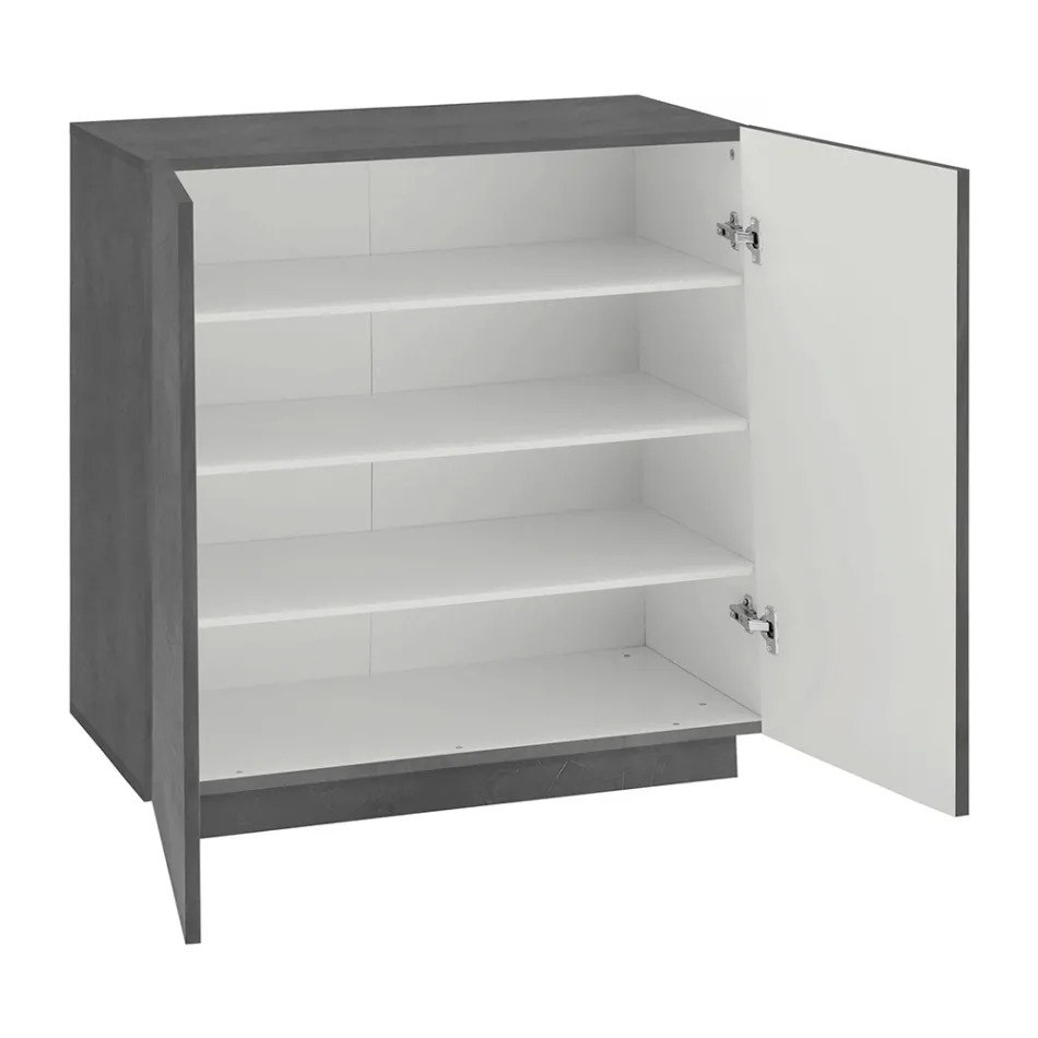 Kabineti Këpucësh për Sallon me 2 Dyer në Melamine Prodhuar në Itali - Popilio Viadurini