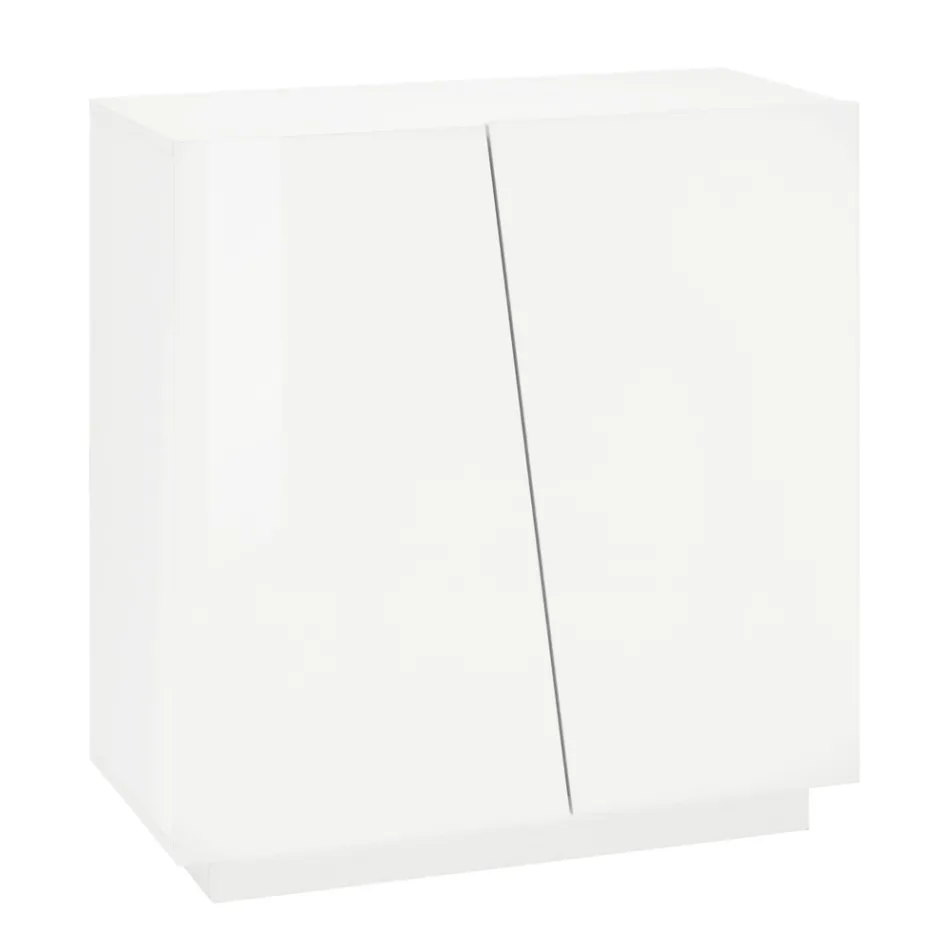 Kabineti Këpucësh për Sallon me 2 Dyer në Melamine Prodhuar në Itali - Popilio Viadurini