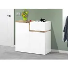 Raft për këpucë në hyrje me 3 ose 4 dyer në dru të bardhë dhe rrasa ose panje - Tiscali Viadurini