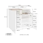 Raft për këpucë në hyrje me 3 ose 4 dyer në dru të bardhë dhe rrasa ose panje - Tiscali Viadurini