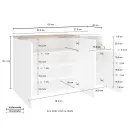 Raft për këpucë në hyrje me 3 ose 4 dyer në dru të bardhë dhe rrasa ose panje - Tiscali Viadurini