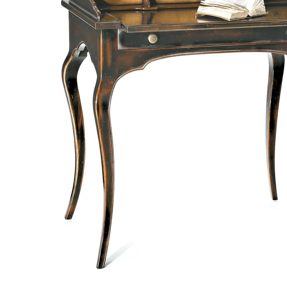 Tavolinë me 5 sirtarë dhe majë të lëvizshme Made in Italy - Maia Viadurini