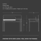 Tavolinë moderne në metal me ngjyra dhe dru lisi të dizajnit italian - Nadin Viadurini