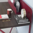 Tavolinë moderne në metal me ngjyra dhe dru lisi të dizajnit italian - Nadin Viadurini