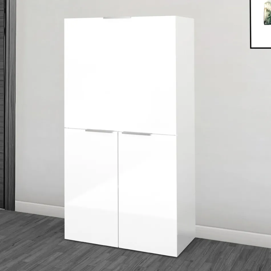 Tavolinë muri e bardhë moderne me dizajn italian të lëmuar - Ghero Viadurini