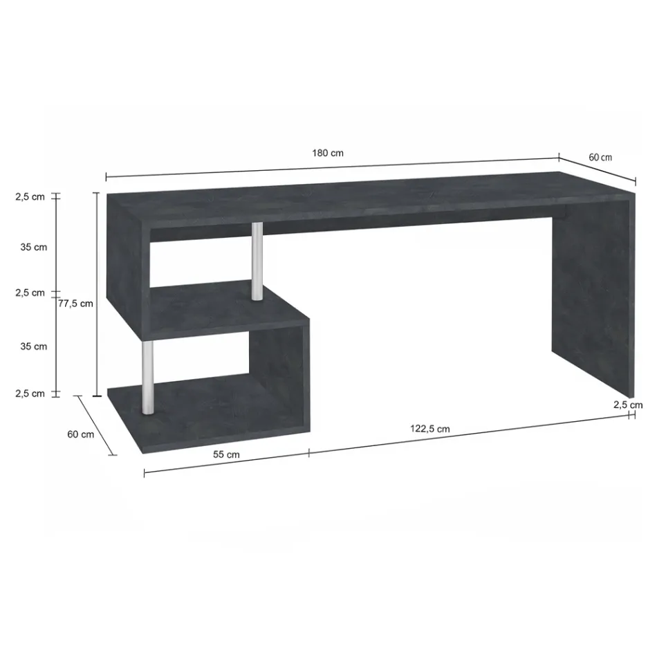 Tavolinë e bardhë ose rrasa në dru me dizajn italian 3 përmasa - Michel Viadurini