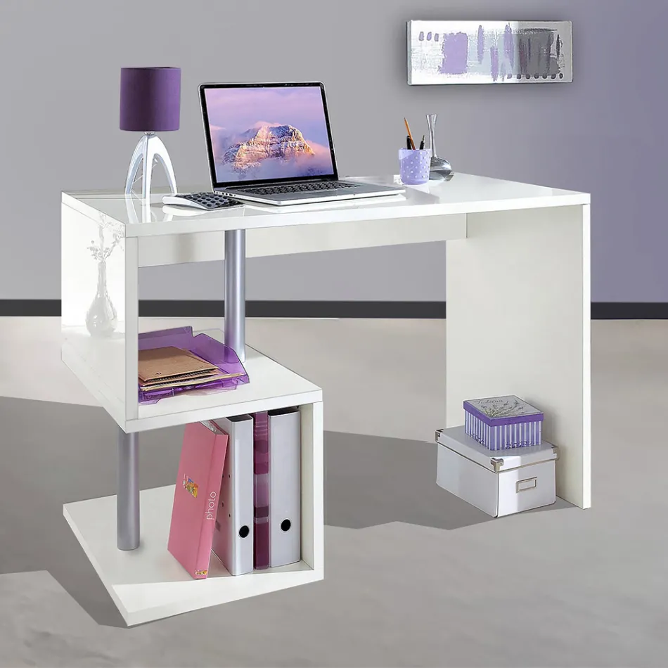 Tavolinë e bardhë ose rrasa në dru me dizajn italian 3 përmasa - Michel Viadurini