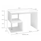 Tavolinë e bardhë ose rrasa në dru me dizajn italian 3 përmasa - Michel Viadurini