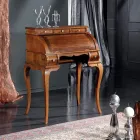 Tavolinë klasike 5 sirtarë prej druri dhe veshjesh Prodhuar në Itali - Hastings Viadurini