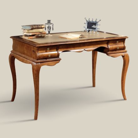 Tavolinë me 5 sirtarë Dru arre dhe Ekole Prodhuar në Itali - Hastings Viadurini