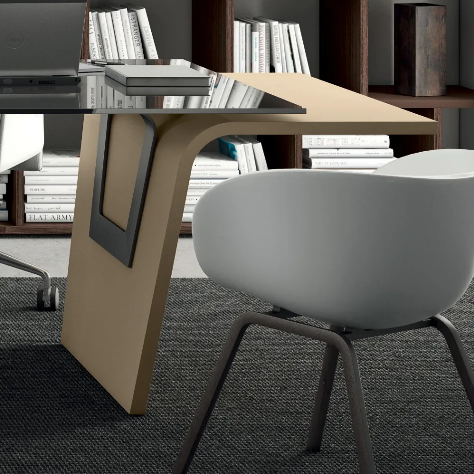 Tavolinë me majë xhami Andrea Stramigioli - Frafalla Viadurini